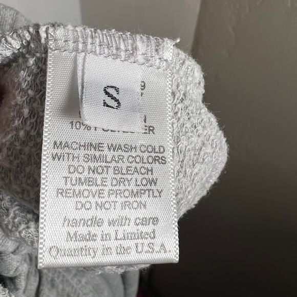 Lauren Moshi Alan Stripe Tiger Heart Jogger Sweatpants S Gray Pull On Active - Picture 6 of 7